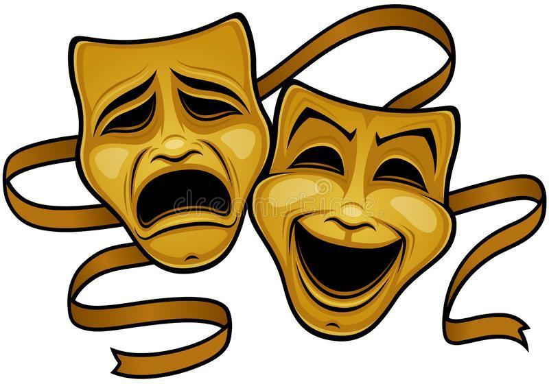 Gold Comedy Tragedy Drama  Masks